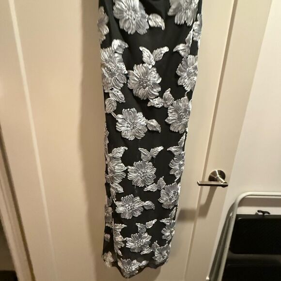 ROTATE BIRGER CHRISTENSEN appliquéd recycled-mesh/satin maxi dress, 36 - Picture 13 of 15